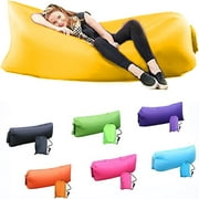 Inflatable Lounger Air Sofa -Portable,Waterproof Anti-Air Leaking Design,Inflatable Beach Chair for Camping, Hiking,Seaside - Ideal Inflatable Couch for Pool and Festivals