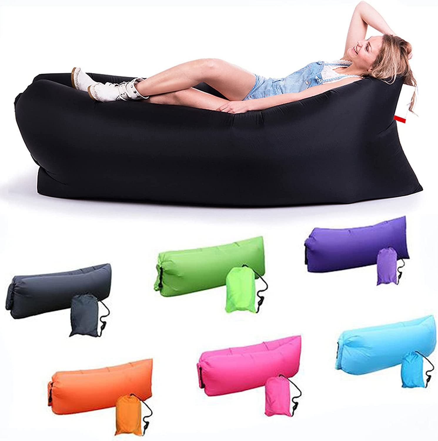 Air Sofa Inflatable Lounger Portable Beach Bed Camping Chairs