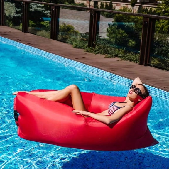 Inflatable Lounger Air Sofa, Portable Wind Inflatable Lounge Chair for Beach, Camping, Backyard, Festivals & Travel, Lightweight Foldable, 1 Pack