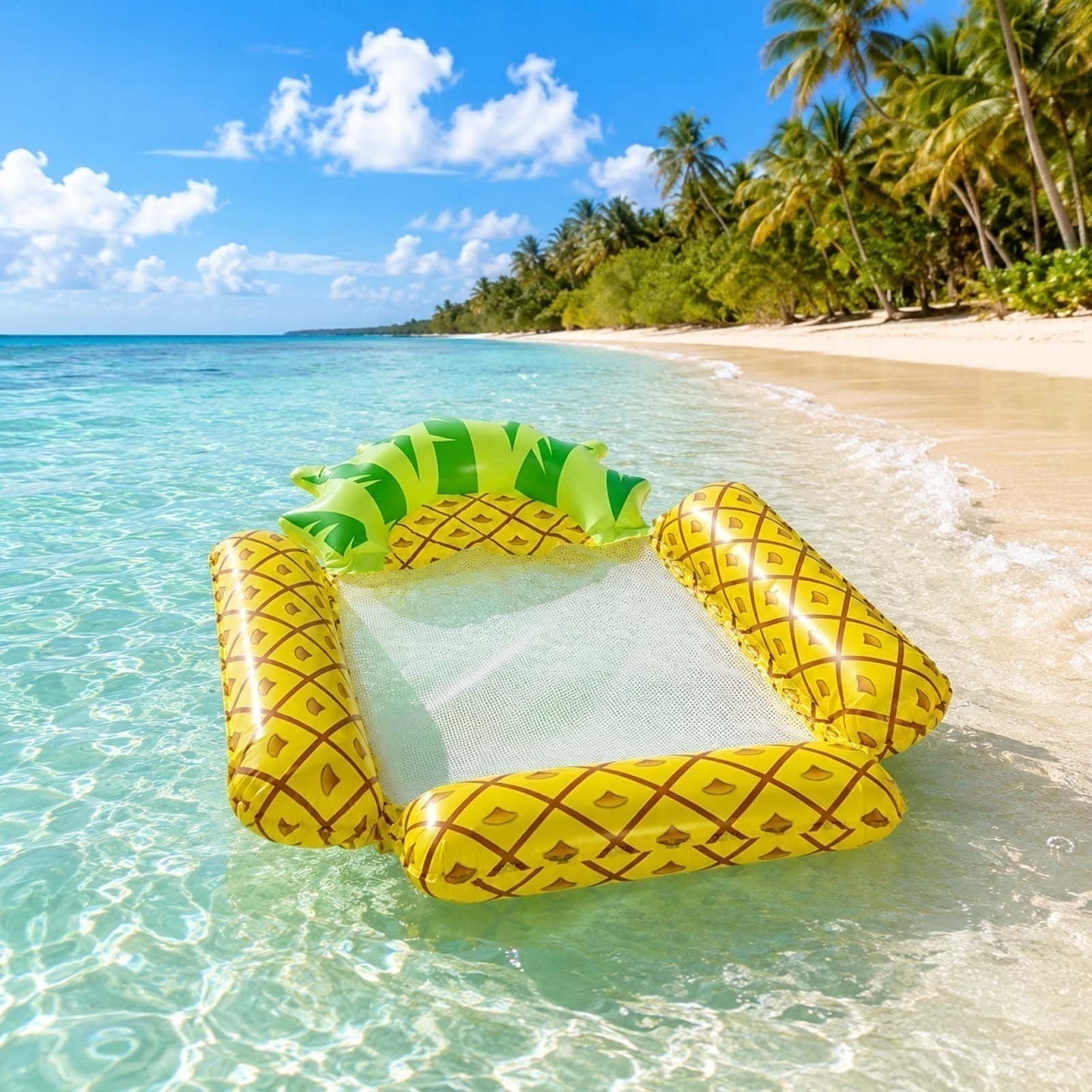 Inflatable Lounger, Extra Large Tanning Recliner Floaty Chair Raft with ...