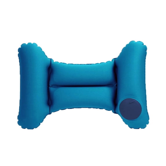 Inflatable Lumbar Pillow,Soft Portable U-Shape Airplane Lumbar Cushion for Airplane Seats Car Rides Office Chairs,Blue