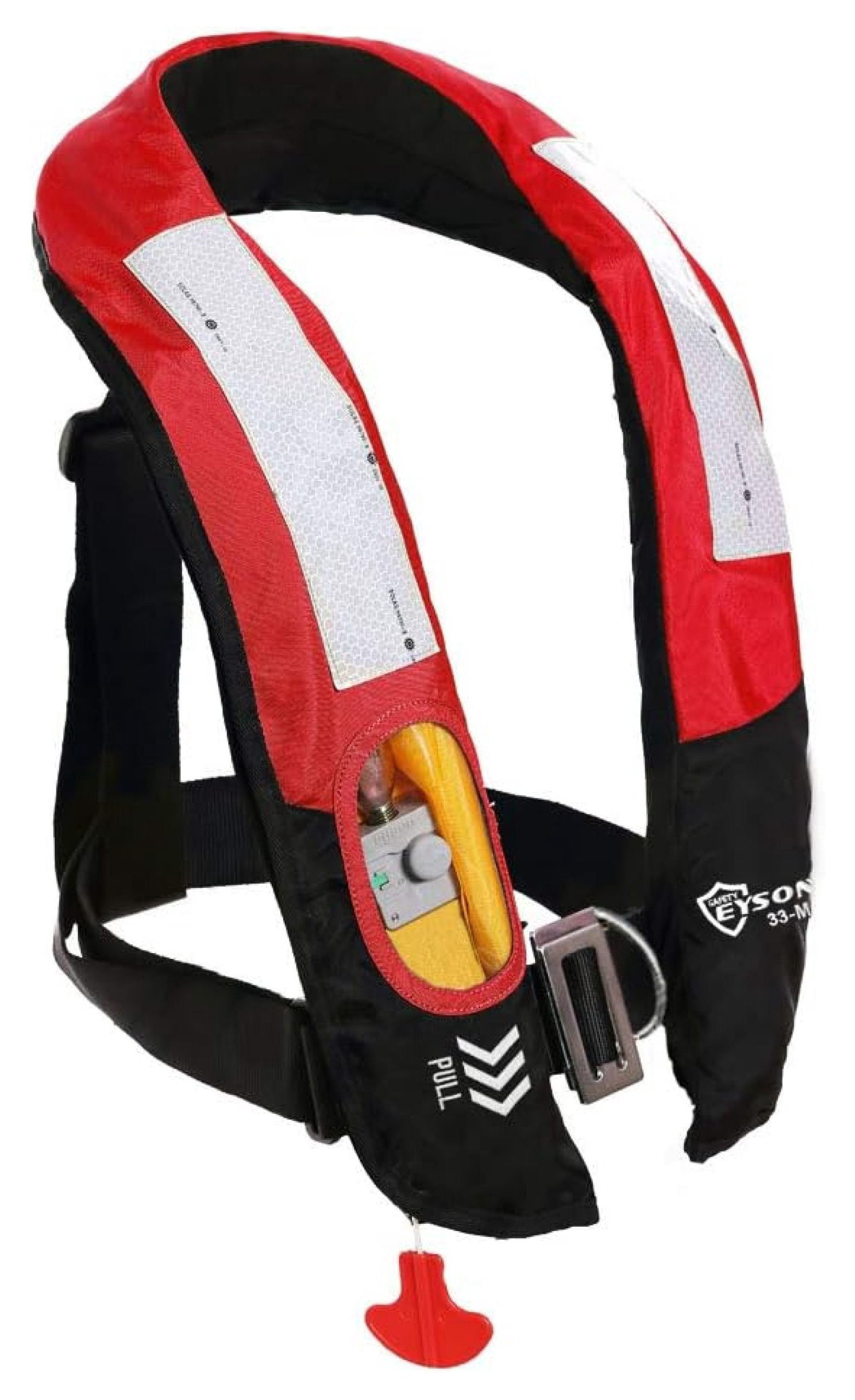 Inflatable Manual Life Vest Highly Visible for Adults Red