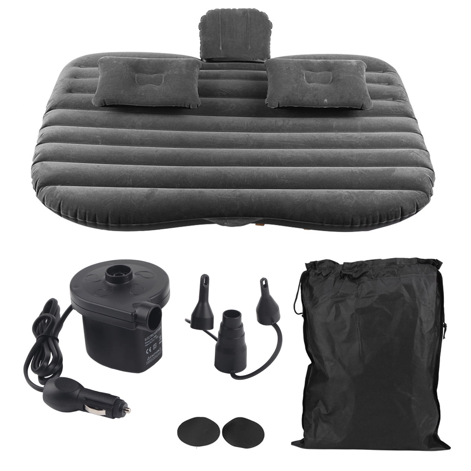 Inflatable Mattress, Flocked PVC Car Air Bed Noise Reduction  For Travel Camping