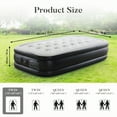 thumbnail image 1 of Inflatable Mattress, Outdoor Airbed, Double Height, Built-in High Capacity Air Pump, Non-Slip Bottom Design, 21"/18"/16" Inch Thick, Load Capacity 660 Lbs, For Home or Camping, 1 of 13
