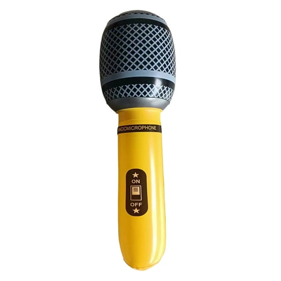 Inflatable Microphone Props - Lightweight, Colorful & Easy to Inflate, for Parties and Stage Performances