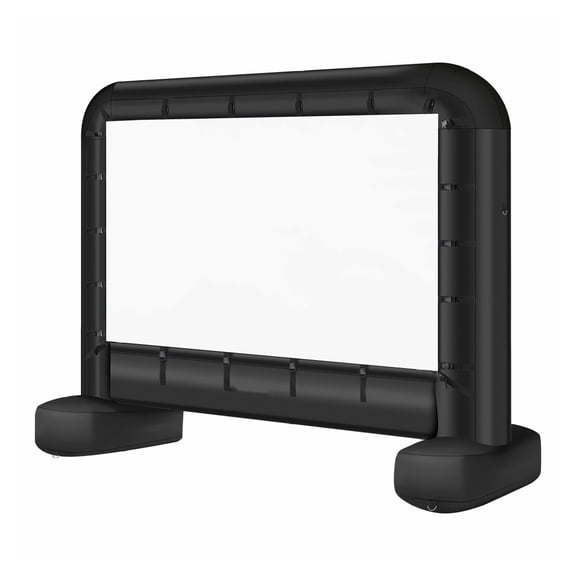 Inflatable Movie Screen 14ft, Projector Screen 600D Washable, 16:9 Outdoor Backyard Home Theater Screen with Blower & Stakes for Party