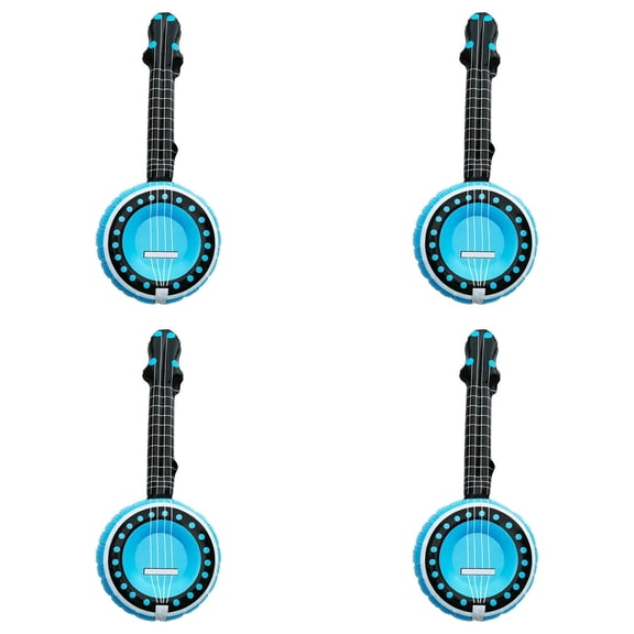 Inflatable Musical Instrument Instrument Prop for Instruments Balloons Inflatable Instrument Inflatable, 27.51x9.43 inch, Blue 4PCS