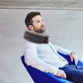 thumbnail image 1 of **Inflatable Neck Traction Device - Portable Cervical Support with Air Pump for Pain Relief, Posture Corrector & Relaxation, Home Office Travel Use, Adjustable Flannel Fleece Design**, 1 of 8