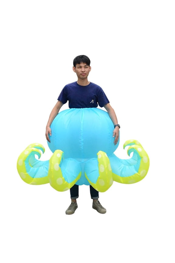 Inflatable Octopus Costume - Hilarious Sea Creature Blow-Up Outfit for Halloween, Parties & Events | Fits Adults (4.9-6.2 ft)