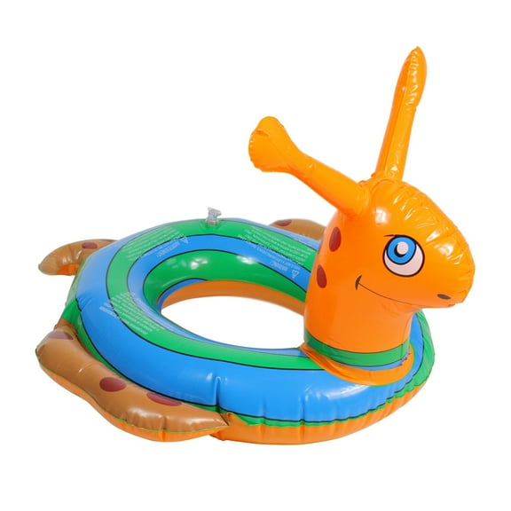 Inflatable Orange and Blue Snail Swimming Pool Tube Ring Float 24-inch - 24"