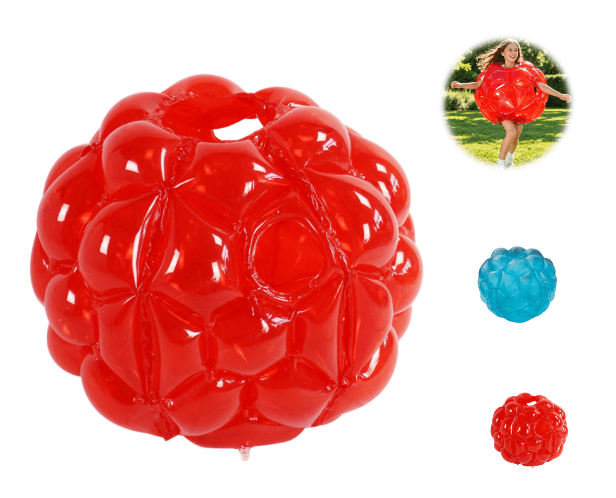 Inflatable Outdoor Bumper Ball Toy, Full Body Wearable Zorb Ball, Quick ...