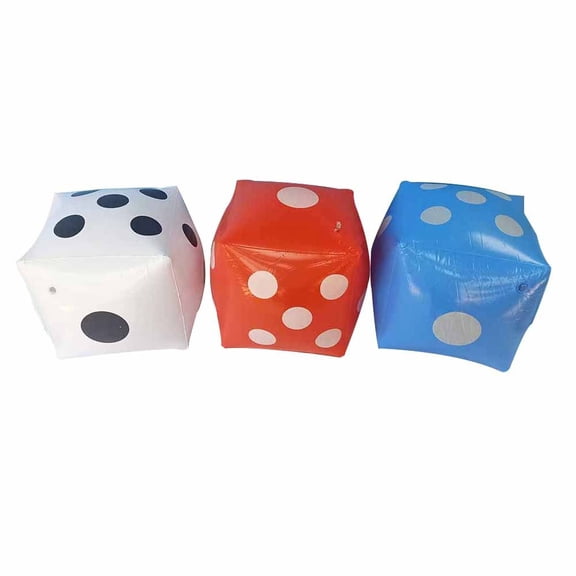 Inflatable Outdoor Pool Dice Games Set 12 Inch Floor Party Toys For