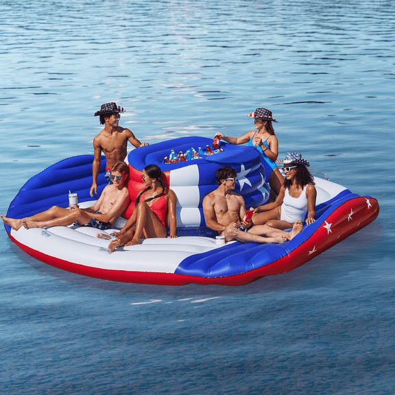 Inflatable Oversized Cowboy Hat Lake Island Pool Float Party Water Accessory
