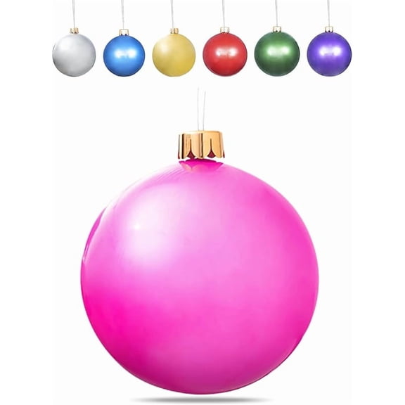 Inflatable Oversized Ornaments Jumbo Christmas Balls 15" 18" 25" or 30" inches Holiday Decorations Indoor Outdoor