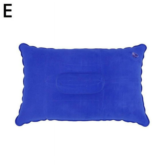 Inflatable PVC And Nylon Pillow Soft Air Blow up Sleep Camping Cushion G9O0