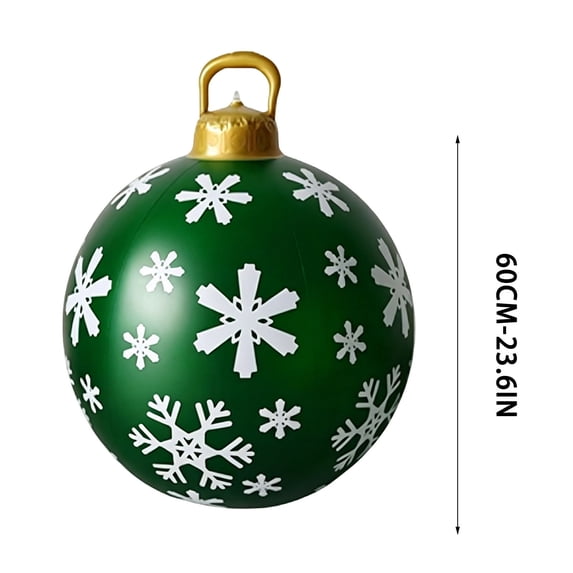 Inflatable PVC Christmas Balls, Sturdy Weather-Resistant Material with Bright Finish, Outdoor Yard Decoration for Christmas Party and Porch Display