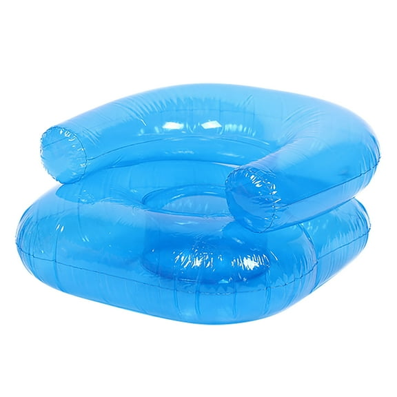Inflatable Floating Chair, Waterproof Portable Seat for Pool, Beach, Camping, Lightweight Foldable Sofa, Supports 220lbs (Blue)