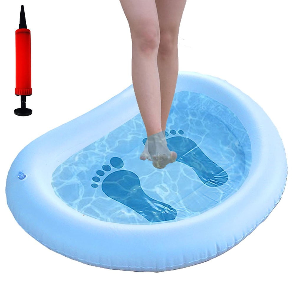Inflatable PVC Footbath Portable Beach Pool Entrance Ladder Foot Soak ...