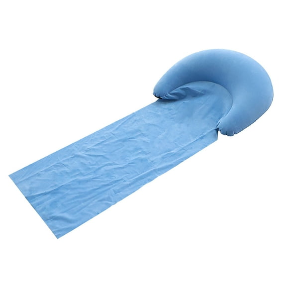 Inflatable PVC Headrest Beach Mat Waterproof Outdoor Picnic & Camping Mat Portable Folding Sleeping Cushion for Relaxing & Travel