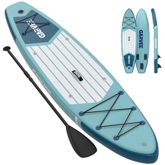 Inflatable Paddle Board, 10.6ft/11ft Inflatable Stand Up Paddle Board with Premium Accessories, Non-Slip EVA Deck, Ultra-Light Carry Bag, Pump, SUP Board for Adult