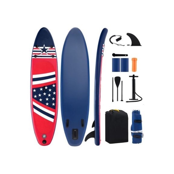 Inflatable Paddle Board 10' x 30" x 6", SUP with Adjustable Paddle, Backpack, Fin, Pump, Leash - for Adults & Teens, All Skill Levels