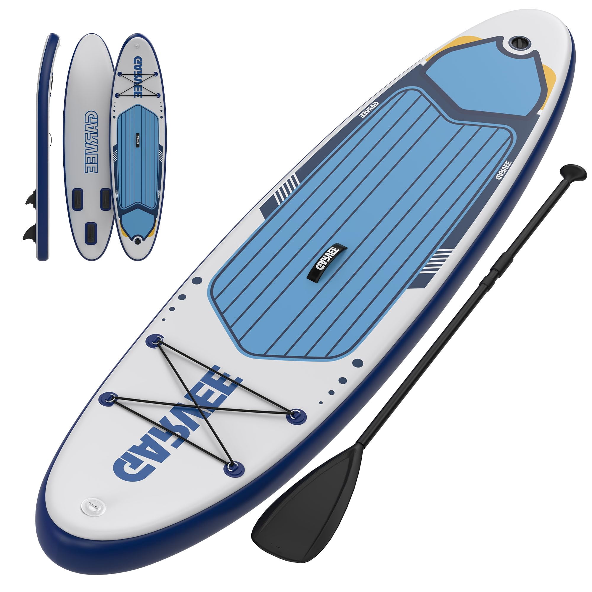 Inflatable Paddle Board for Adults, 10.6 ft Stand Up Paddle Board with Premium Accessories, Non-Slip EVA Deck, Ultra-Light Carry Bag Pump, SUP for Youth & Adults of All Skill Levels,Blue