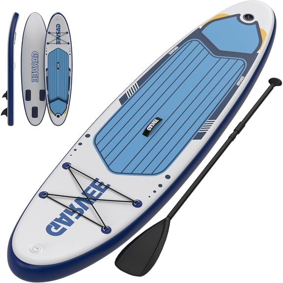 Inflatable Paddle Board - Non Slip EVA Deck SUP with Pump Carry Bag and Complete Accessories for Recreational Paddling
