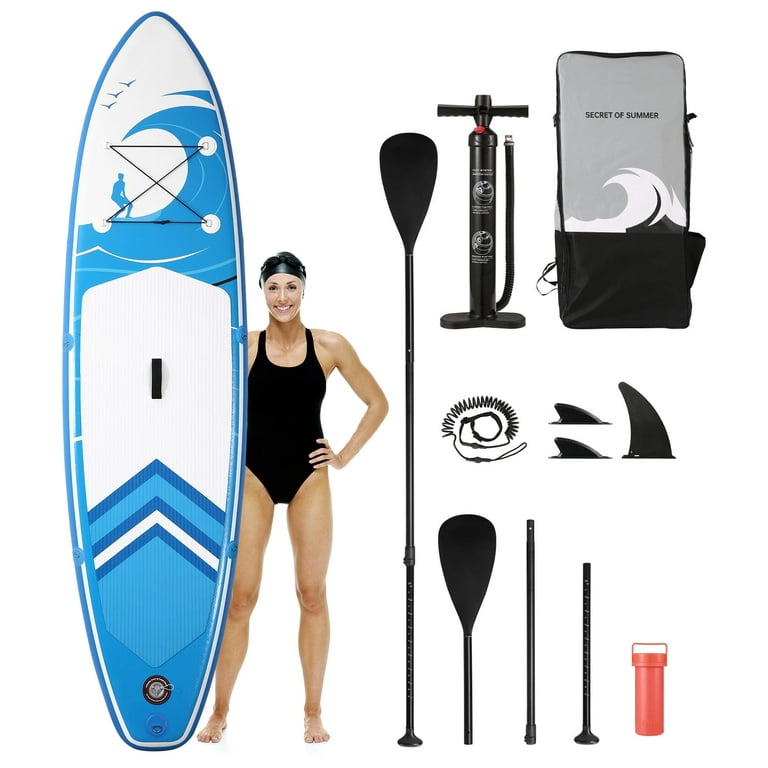 Inflatable Paddle Board Thick Adults & Board Sup Stand Fast in for Up Youth Paddle & & Carry Pumping 6 Bag with Accessories