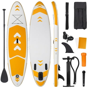 Naipo Inflatable Paddle Board Stand Up Paddle Board  SUP Board 120"x30"x6" Ultra-Light  (17LBS) For Summer Surfing, Orange