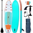 thumbnail image 1 of Inflatable Paddle Boards Stand Up Paddleboard Wide Stable with Premium SUP Paddle Board Accessories for All Skill Levels with Fins, Adjustable Paddle, Pump, Backpack, Leash, 1 of 8