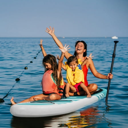 Inflatable Paddle Boards Stand Up, 10'10" x 30" x 6" SUP Stand Up Paddle Board with Accessories & Carry Bag, Wide Stance, Fins for Paddling, Surf Control, Non-Slip Deck for Youth & Adult, S9730