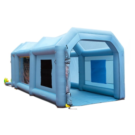 Inflatable Paint Booth 20x10x8ft, Car Spray Booth Tent with Blowers