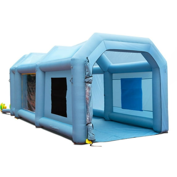 "Inflatable Paint Booth 20x10x8ft, Portable Spray Booth Tent with 480W+750W Blowers, Air Filter System for Car, Motorcycle, Garage, Workshop – Durable & Easy Setup"