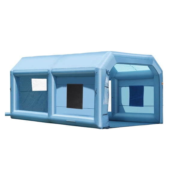 Inflatable Paint Booth 21x13.5x9.8ft, Portable Spray Booth w/Blower & Filter, Car & Furniture Painting, Large Size, Quick Setup, Safe & Efficient