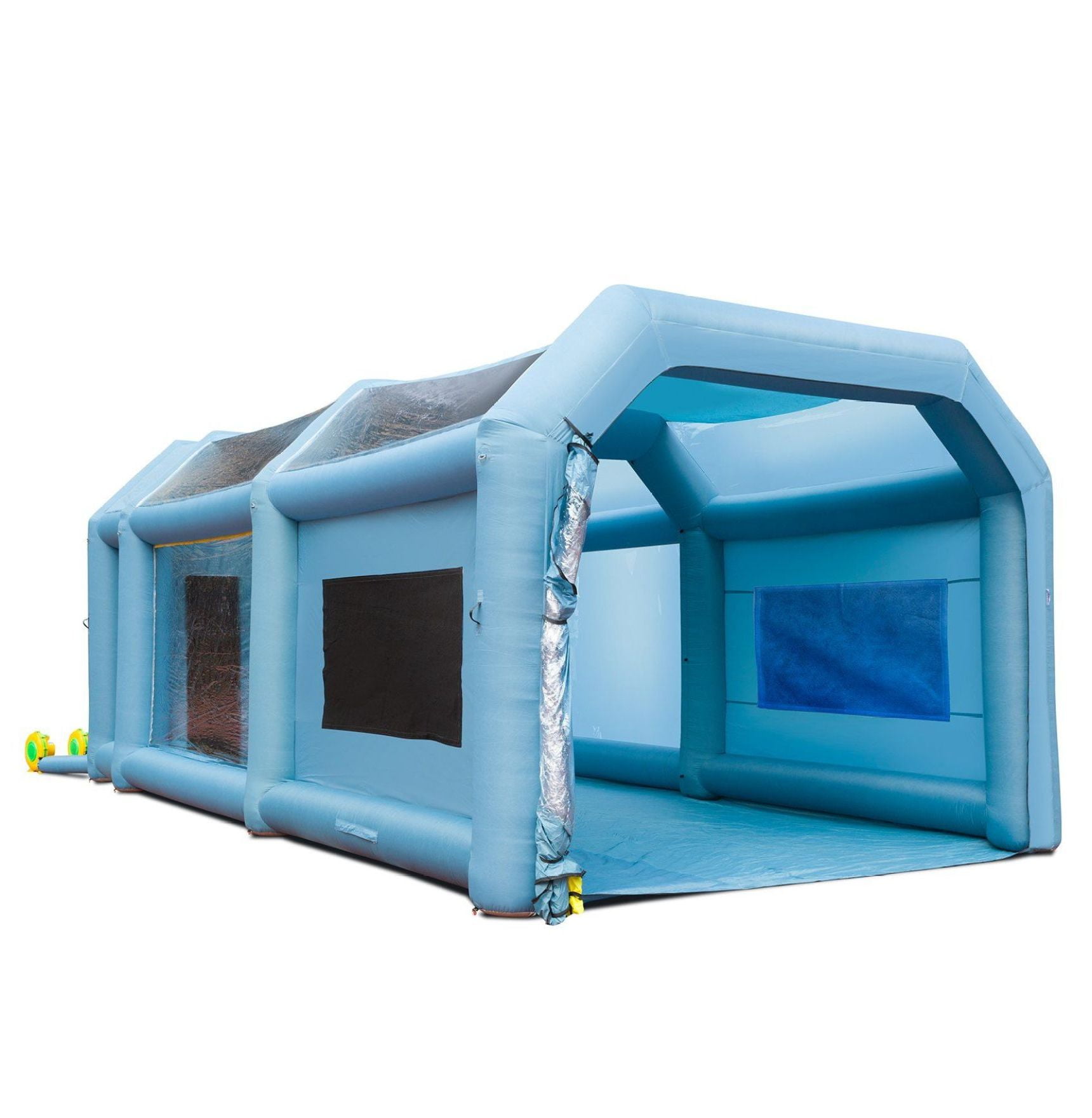 Inflatable Paint Booth 23x13x8.5ft, Car Tent Spray Booth, 480W+750W Blowers, Portable Garage Workstation, Oxford Cloth PVC Filter System