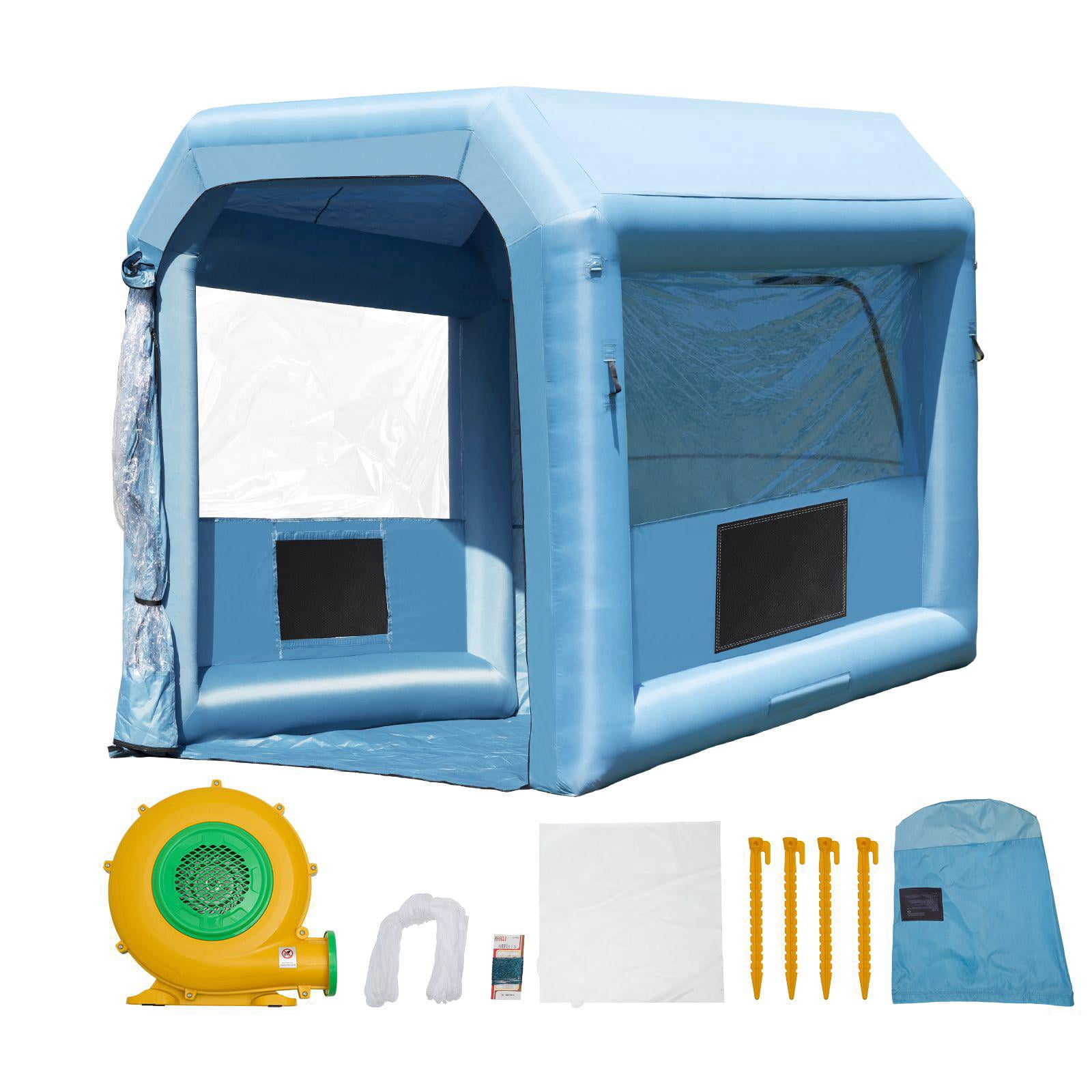 Inflatable Paint Booth 9.8x8.2x8.2ft Portable Spray Booth with 550W Blower Air Filter System for Car Motorcycle Bicycle Furniture
