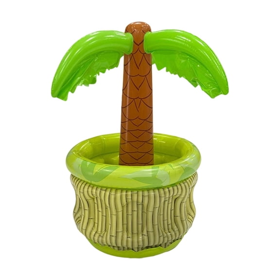 Inflatable Palm Tree Beverage Cooler for Fiesta and Pool Party Supplies,A