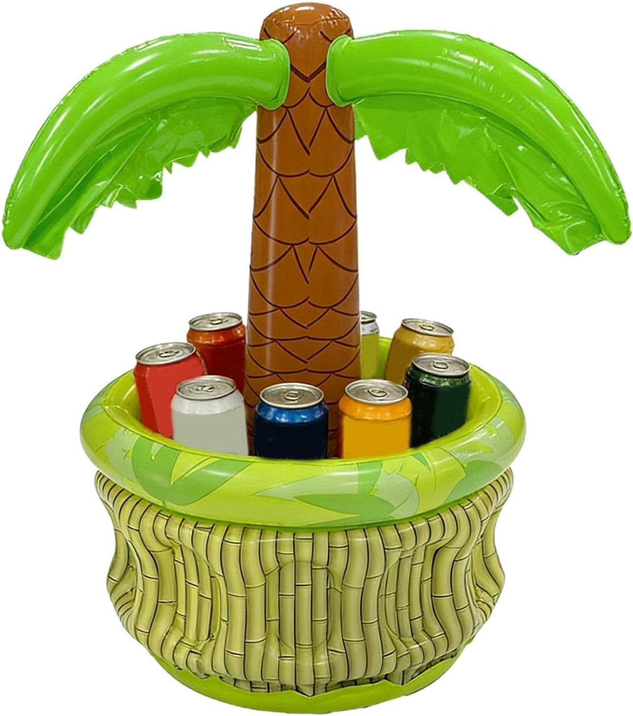 Inflatable Palm Tree Cooler Floating Drink Ice Bucket Tropical Party