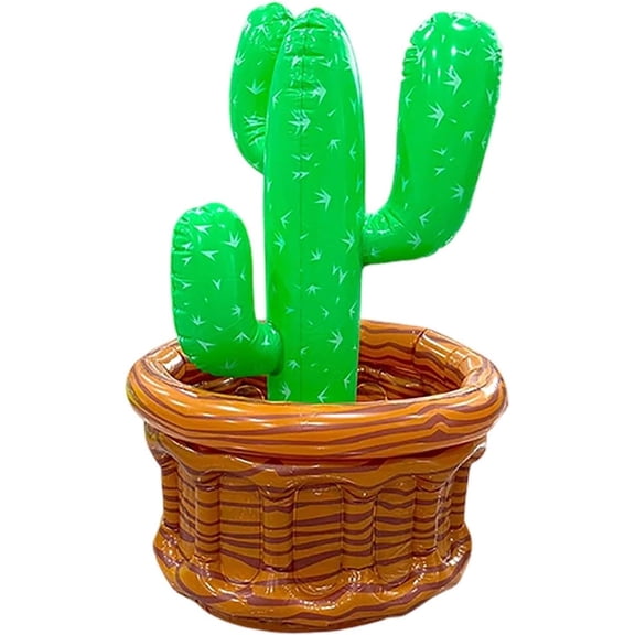 Inflatable Palm Tree Cooler Ice Bucket for Beach Luau Tropical Party PoolC
