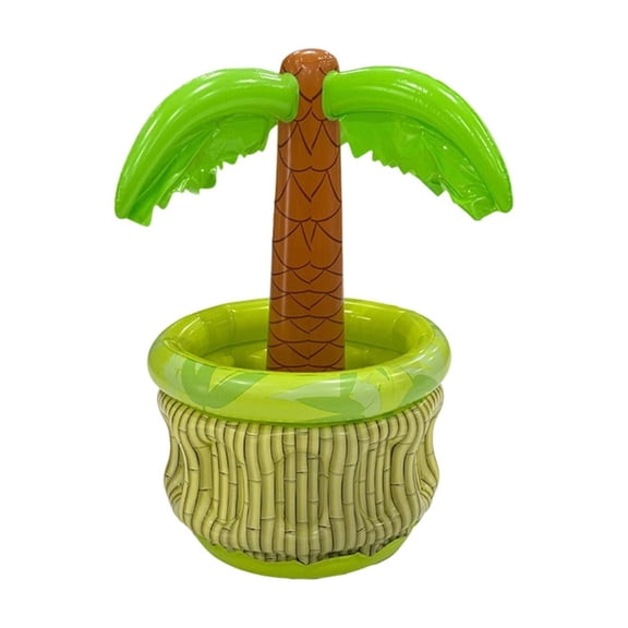 Inflatable Palm Tree Floating Beverage Cooler, 1 Piece Pvc, For Pool Party Summer Beach Luau