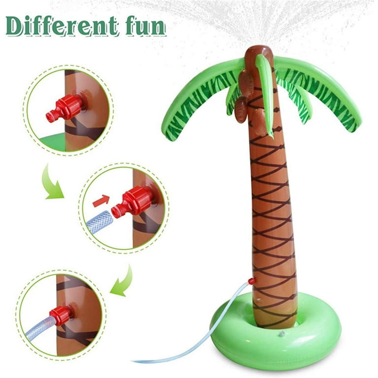 Inflatable Palm Tree Yard Sprinkler Toy,Kids Spray Water Toy