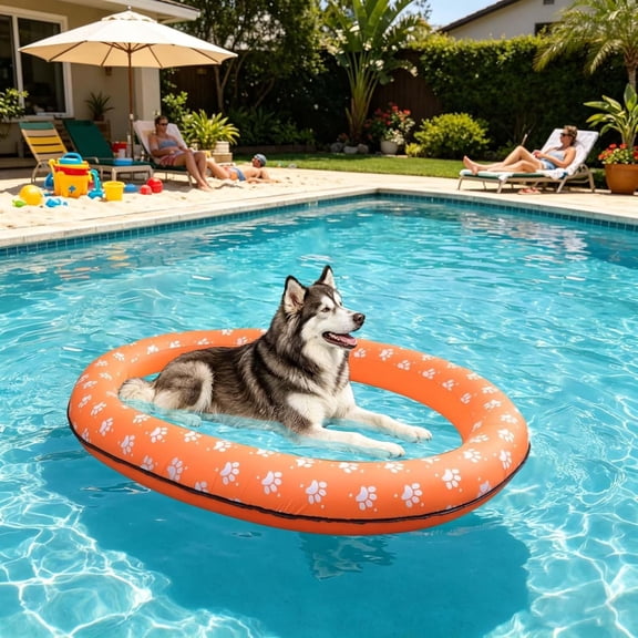 Inflatable Pet Pool Float for Outdoor Water Fun