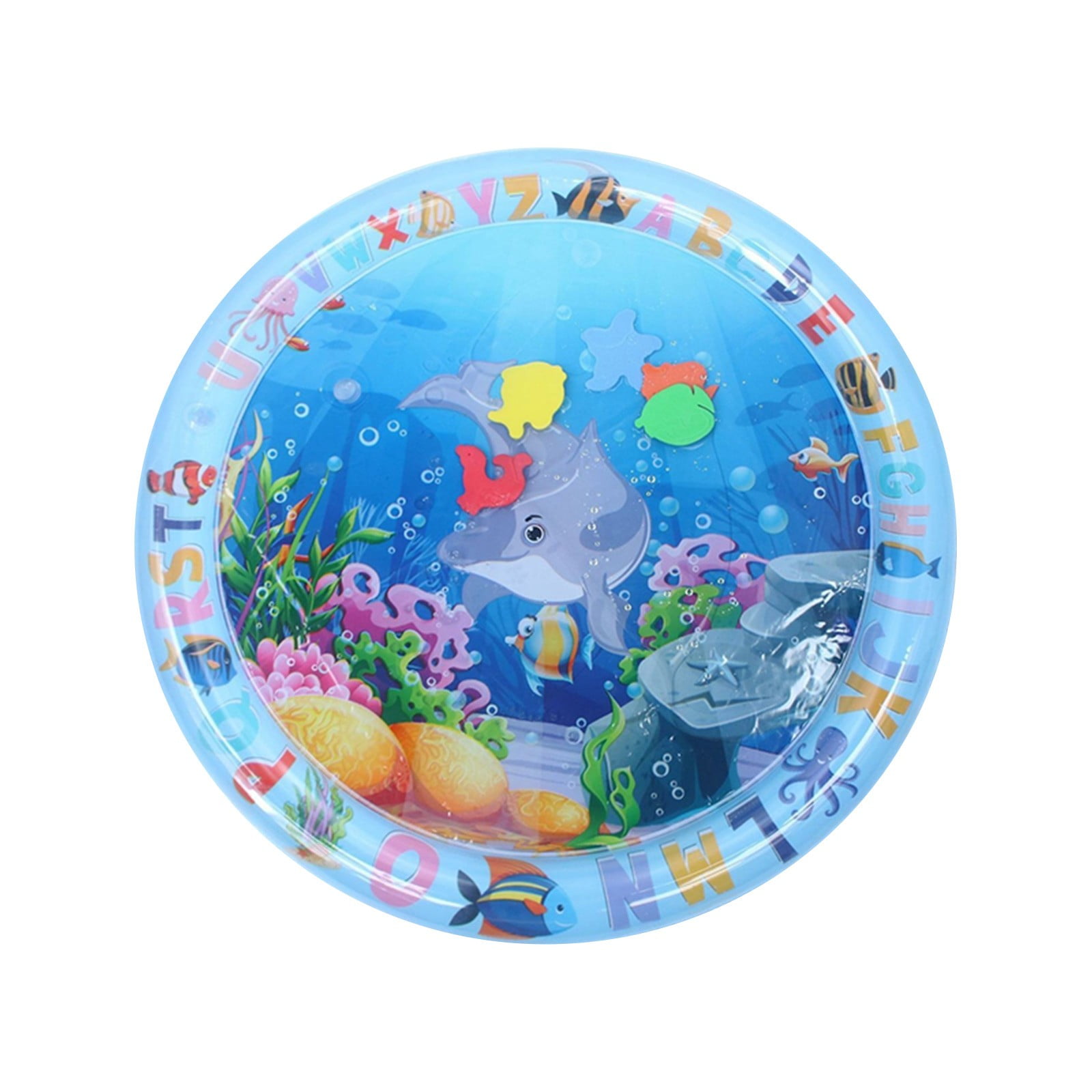 Inflatable Pet Water Mat for Cats and Dogs – Summer Cooling Sensory Water Pad with Floating Toys,Interactive Play Center for Indoor Use