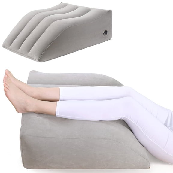Inflatable Pillow under $5! Xqxayjr Inflatable Wedge Pillow, Portable Leg & Lumbar Support Cushion for Travel Office Home, Adjustable PVC Triangle Pillow for Back Pain Relief, Comfort Pillow