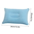 thumbnail image 1 of Inflatable Pillow Light Blue Ultralight Pillow Camping Travel Pillow Small Squared Flocked Fabric Air Pillow for Camping and Hiking, 1 of 5