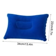 thumbnail image 1 of Inflatable Pillow Small Squared Flocked Fabric Air Pillow Beach Pillow for Hiking,Camping,Traveling,Napping,Desk Rest,Neck Lumbar Support, 1 of 6