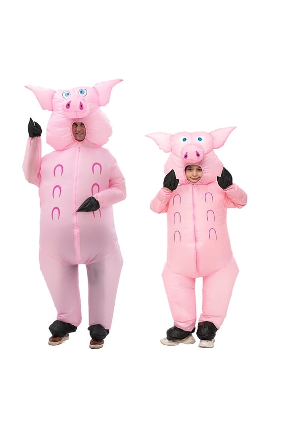 Inflatable Pink Pig Costume - Fun inflatable costumes for Halloween, parties, and role-playing, suitable for adult (4.9-6.2 feet) inflatable party cosplay costumes