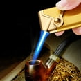 thumbnail image 1 of Inflatable Pipe Lighter, Blue Flame Windproof Lighter, Lightweight and Durables, Convenient for Daily Use, Gifts for Relatives and Friend(Gold), 1 of 6