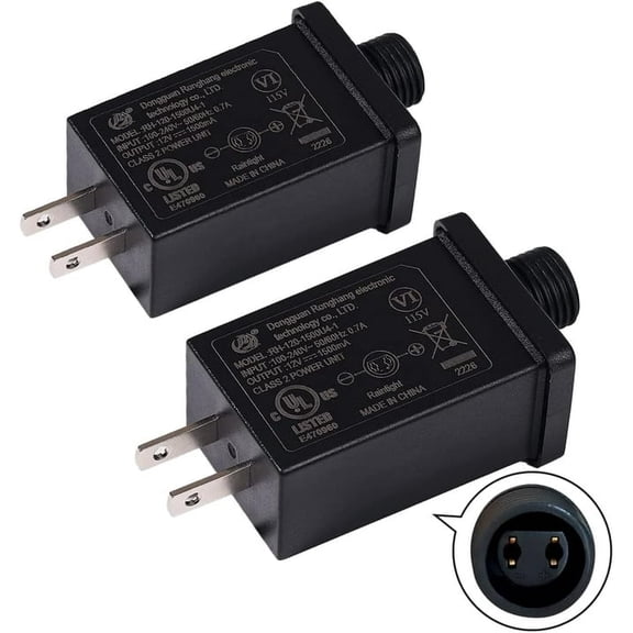 Inflatable Plug Replacement Power Adapter, 1.5A Class 2 Power Supply 120vac 60hz, for Halloween Christmas Inflatable Decorations