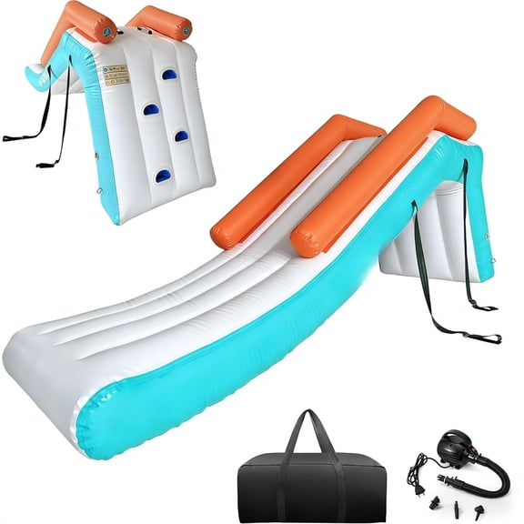 Inflatable Pontoon Water Slide Portable Summer Pool Lake Dock Party Float